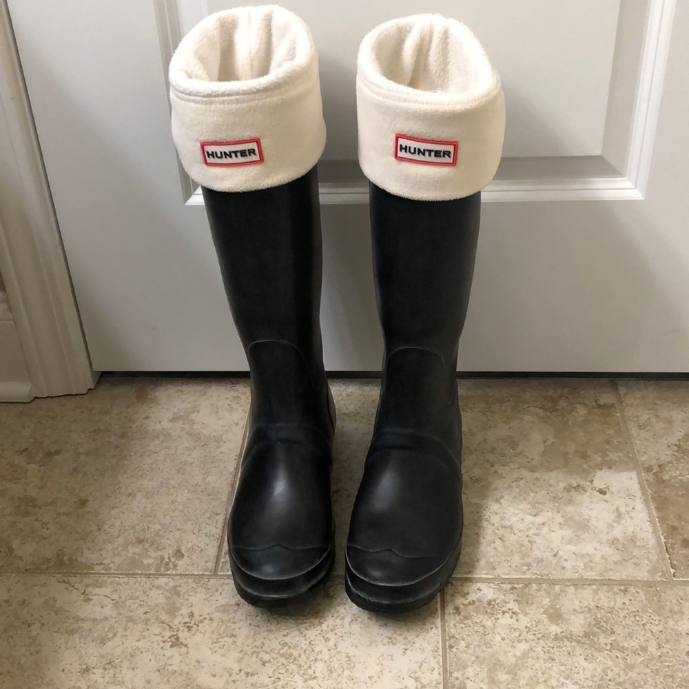 Tall Black Hunter Rain Boots